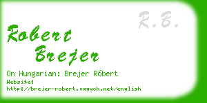 robert brejer business card
